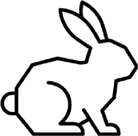 Simple rabbit outline icon